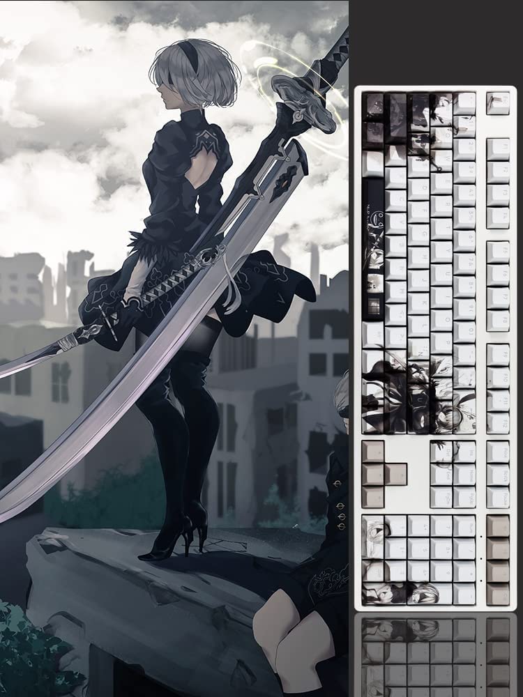 NieR:Automata 2B オリジナル ルーム風キーカード Amazon.co.jp: SUANA ニーアオートマタ 2B メカニカルキーボード キー